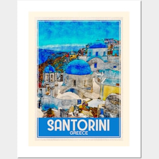 Travel Art Santorini Greece Posters and Art